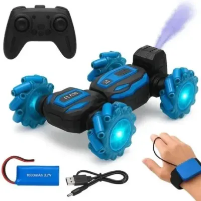 2.4G Gesture Sensor RC Smoke Stunt Car 360° Spinning Double Flip with High-Speed