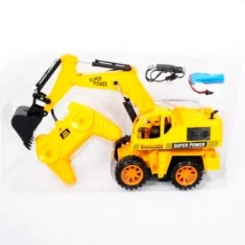 Babuniya Cheetah Truck RC Excavator Toy, 5-Channel with Flashing Light, Super Power Shovel Loader, Age 4+ view 3