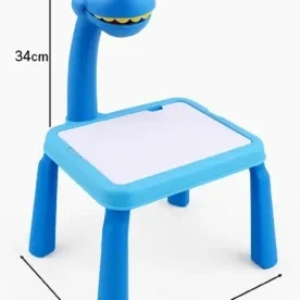 Babuniya Dino Theme Smart Projection Drawing Board with Music Include Art Supplies Doodle Table Kit | Trace and Draw Projector Toy for Kids Age 3+ view 3