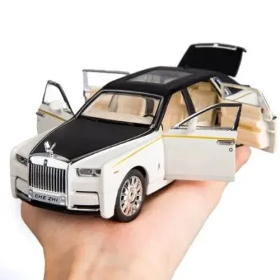Babuniya Rolls-Royce Metal Pull Back Die-cast Car Model with Sound & Light Mini Auto Toy for Boys view 2