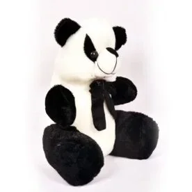 Black & White medium Panda Cap Teddy Bear Soft Plush Fluffy Spongy Fur Stuffed Toy view 4