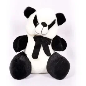 Black & White medium Panda Cap Teddy Bear Soft Plush Fluffy Spongy Fur Stuffed Toy view 3