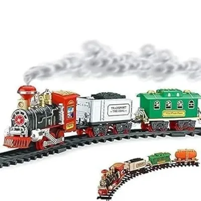 Choo Choo Classical Train Track Set Toy with Emits Real Smoke Light & Sound view 2