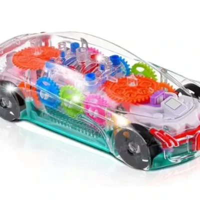 GOONO Transparent Concept Racing Car with Lights, Music & Rotation