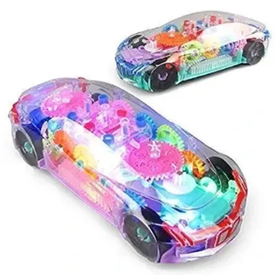 GOONO Transparent Concept Racing Car with Lights, Music & Rotation view 2