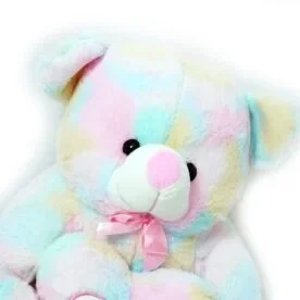 Rabbit teddy bear small colorful Soft Toy with Rainbow Colour view 4