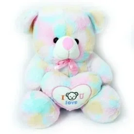 Rabbit teddy bear small colorful Soft Toy with Rainbow Colour view 3