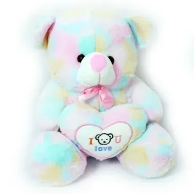 Rabbit teddy bear small colorful Soft Toy with Rainbow Colour