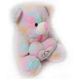 Rabbit teddy bear small colorful Soft Toy with Rainbow Colour view 5